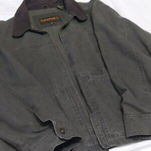 Fall 2002 Timberland WeatherGear Utility Green MultiPocket Lined Distress Jacket